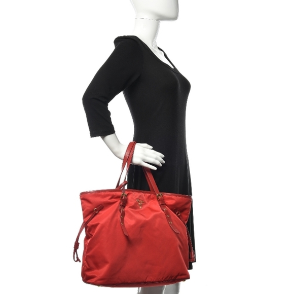 Authentic Red Prada Convertible Belted Hobo Tessuto with Leather❣️ - Picture 12 of 16